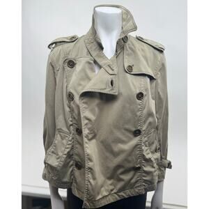 Burberry Brit Women's Khaki Olive-Tone Jacket – Size US 10 (Fits Medium)